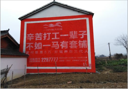 丽水一马光彩墙体广告