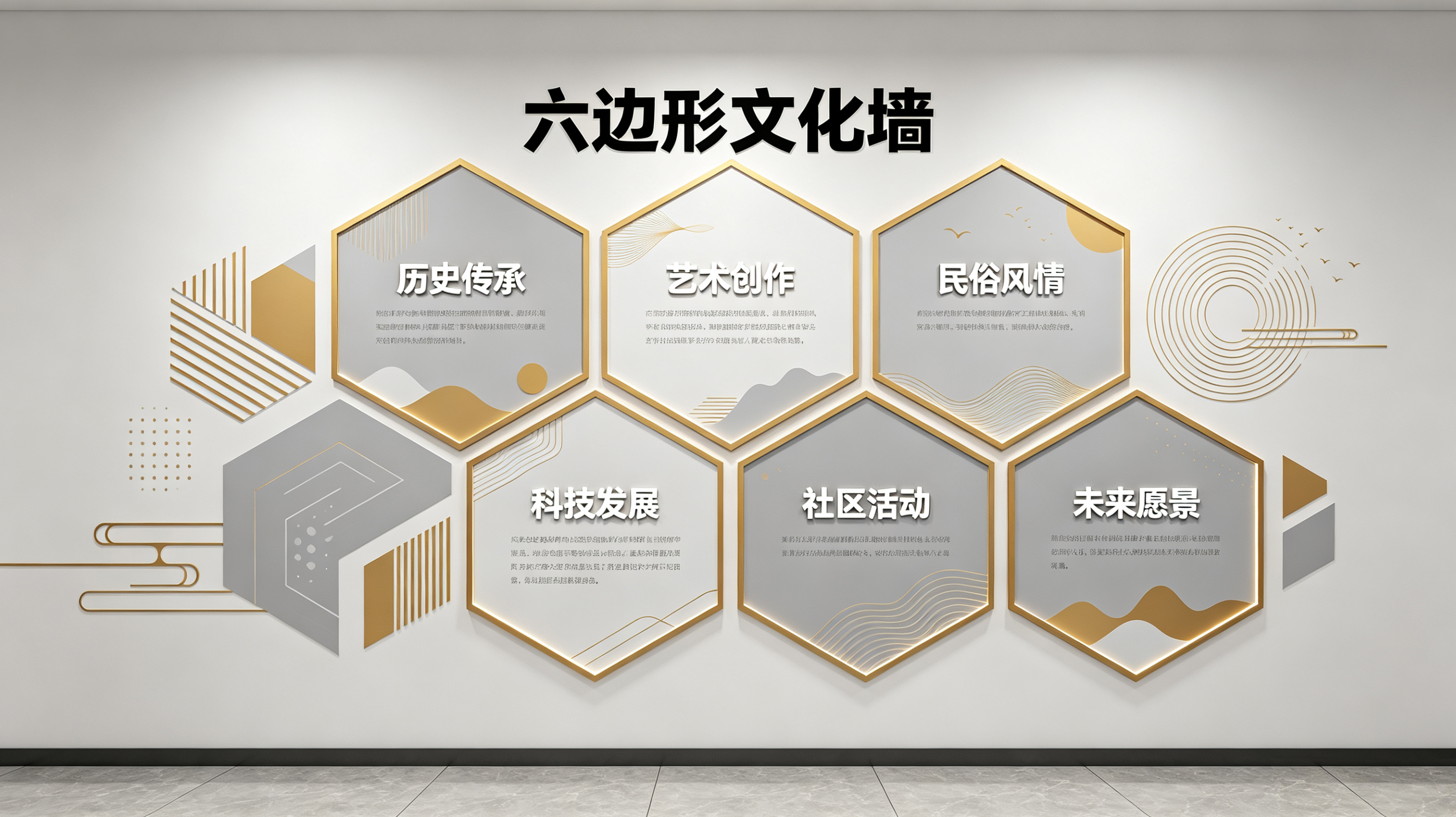 丽水企业文化墙 | 六边形信息美学